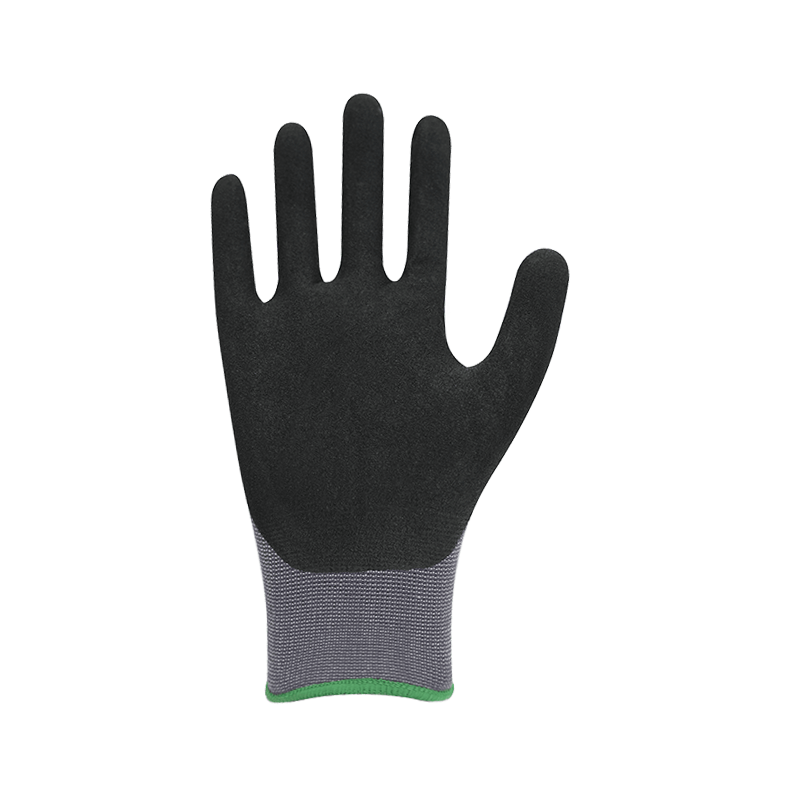 Líneáil níolón / spandex 15G le sciath nítríle gaineamh