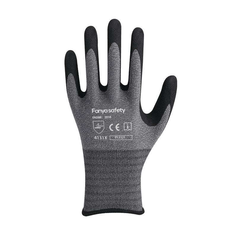 Líneáil níolón / spandex 15G le sciath nítríle gaineamh