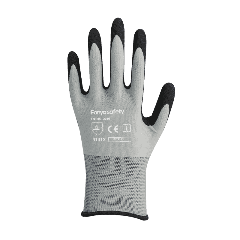 Líneáil níolón / spandex 15G le sciath nítríle gaineamh