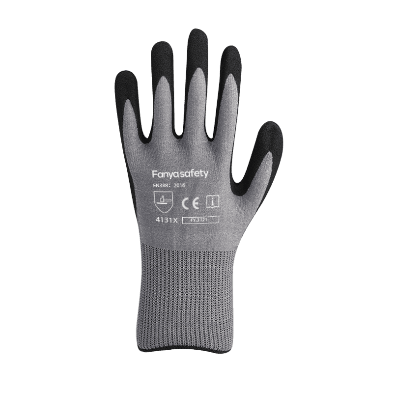 Líneáil níolón / spandex 15G le sciath nítríle gaineamh