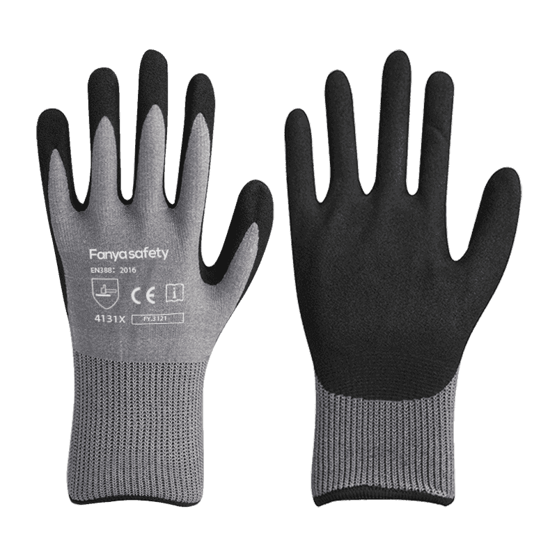 Líneáil níolón / spandex 15G le sciath nítríle gaineamh