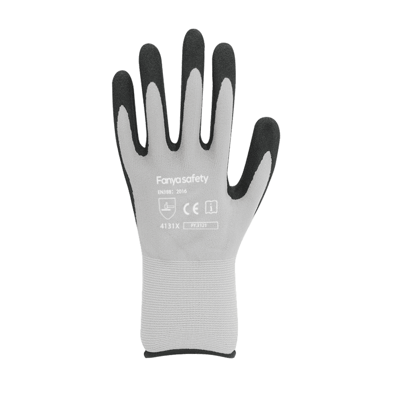 Líneáil níolón / spandex 15G le sciath nítríle gaineamh
