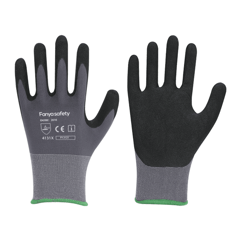 Líneáil níolón / spandex 15G le sciath nítríle gaineamh
